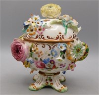 Spode Regency Era Flower Encrusted Chocolate Pot