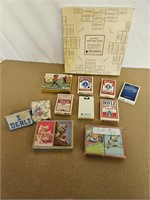 VINTAGE PLAYING CARDS  & TABLE COVER
