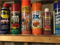 Spray Paint, WD-40, Grout Sealer, Caulk in Tote