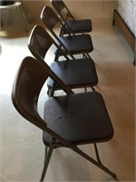 4 Metal Chairs w/Cushion Seats
