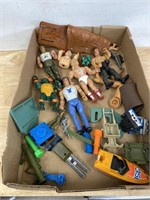 Group of auction figures plus other items