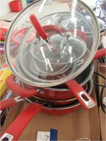Pioneer woman red pot and pan set