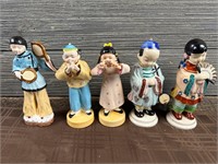 Occupied Japan 5pc Lot Figurines Yamaha