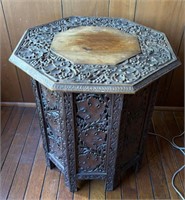 Carved Small India Side Table
