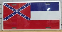 Rebel flag vanity car tag