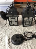 Lot of 2 Small Vintage Hanging Lights