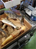 Lot of Wooden Fish Taxidermy Décor