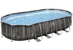 Best Way Power Steel Oval Above-ground Pool With