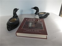 2 Loon Planters & American Counrty Furniture Book