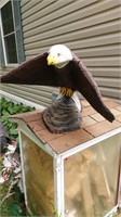 Chain saw carved eagle 27x19in