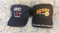 2-HENRY CAPS BLUE AND BLACK