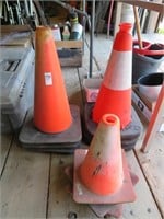 9 safety cones 11" & 17"