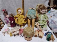 Assortment of Vintage and Antique Dolls