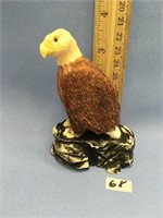4.5" walrus ivory eagle carved by Eric Tetpon III