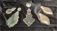 Lot of 5 Antique Crystal Large (C)