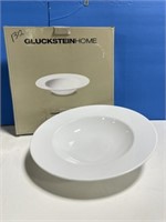 White Round Serving Bowl In Box