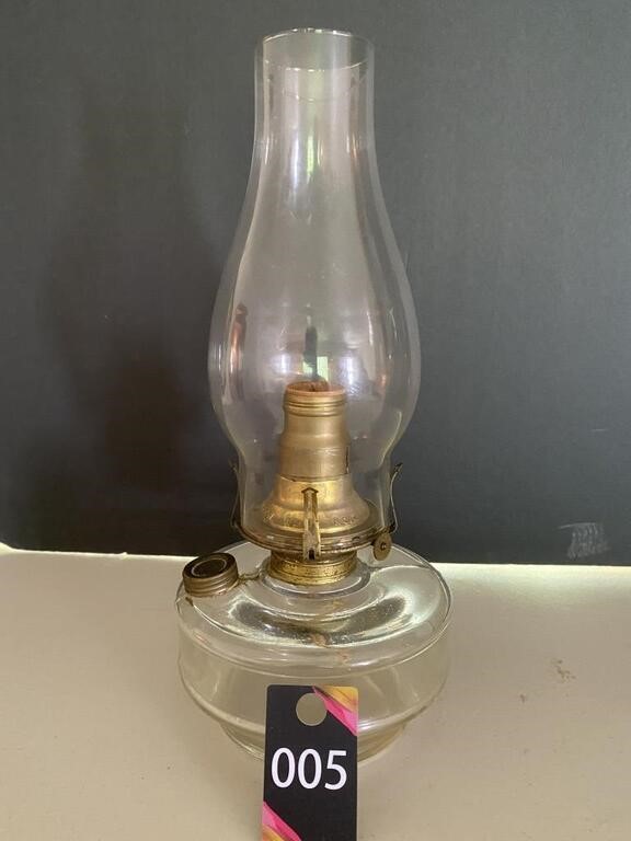Vintage Electrified Oil Lamp