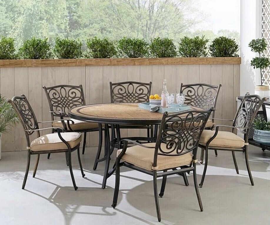 Adrash Round 6 - Person 60'' Long Dining Set with