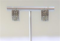 White topaz earrings