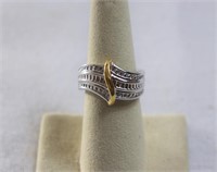 Diamond ribbon ring