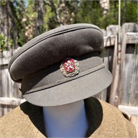 VINTAGE 1980's CZECH PEAKED SERVICE CAP