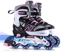 NEW $69 (S) Kids Inline Skates w/Light-Up Wheels