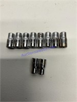 10 Snap-On MSV8 1/4 inch Drive sockets