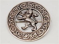 Sterling Silver Hallmarked Celtic Lion Brooch