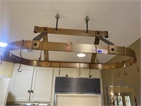 Large metal hanging pot rack