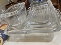 Lot of Pyrex baking dishes & lids