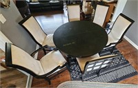 6 Chair Round Dining Table W/ 2 Leaves