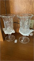 Towle - full lead Crystal vases - 12 inches h-
