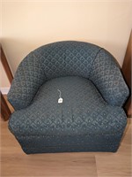 Vintage Swivel Arm Chair Upholstered