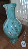 Glass Art Vase Seafoam Color