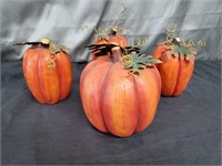 4 Piece Decorative Pumpkin Set