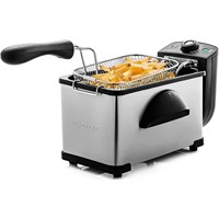 OVENTE 2.11 Qt Electric Deep Fryer  Silver