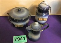 3 pc Enamelware-some chips