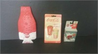 Coca Cola Mini Puzzle, Memo Holder & Bottle