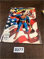 DC comic book Superman as pictured