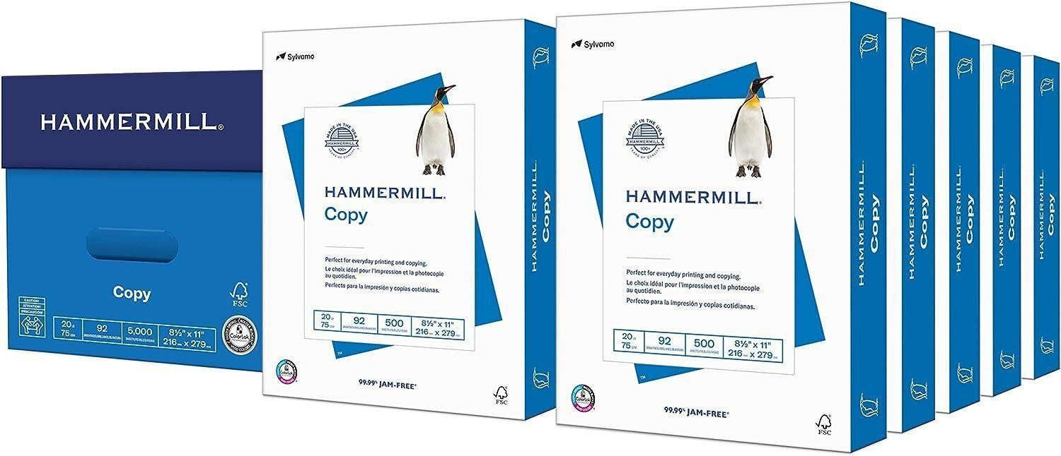 Hammermill Printer Paper, 20 lb 8.5 x 11, 10 Ream