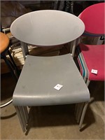 set of 4 multi color plastic chairs