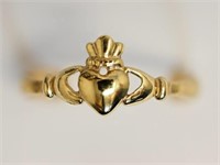 10kt Yellow Gold Claddagh Toe Ring