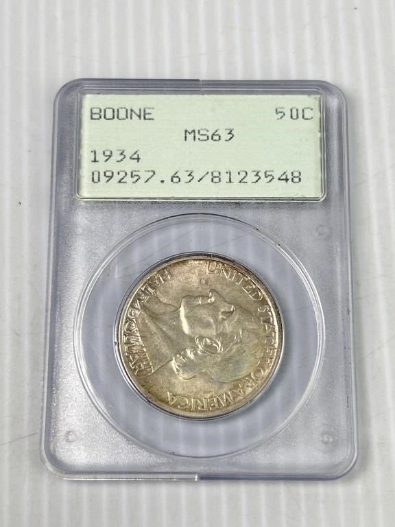 Boone 50 Cents 1934 MS 63 PCGS Graded