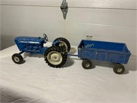 Toy tractor and wagon
