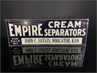 Empire Cream Separators Kansas Farm Sign