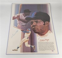 WILLIE MAYS AUTOGRAPHED PRINT CARD PSA DNA