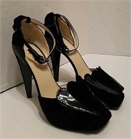 Prada Black Patent High Heels