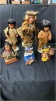 6 Native American Figurines