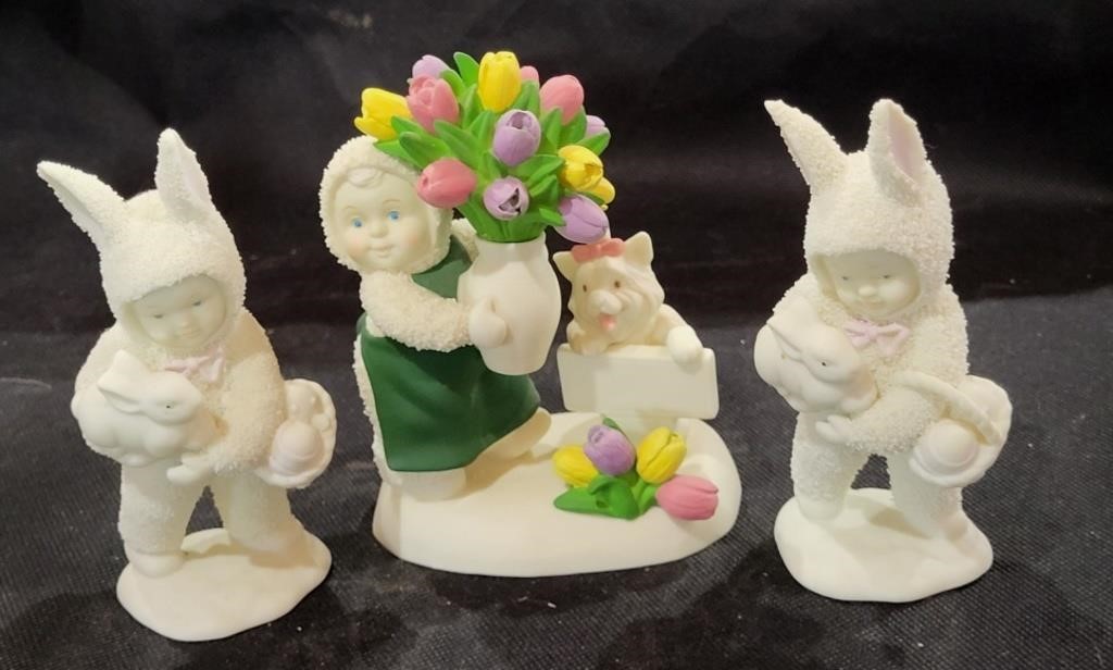 Dept 56 Springtime Snow Bunny Figurines