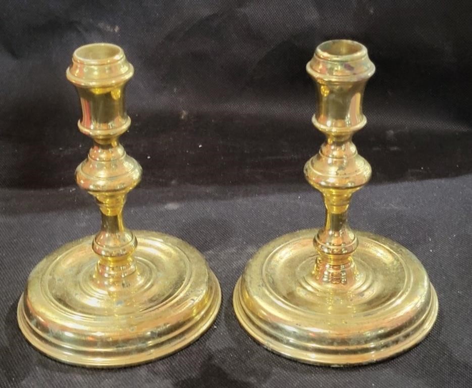 VTG 6" Raleigh Brass Candle Stick Holders